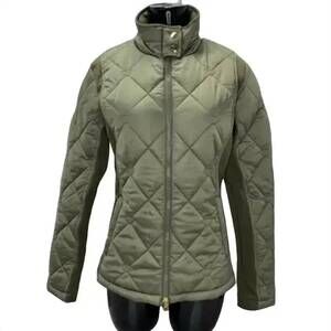 NEW PS OF SWEDEN women's gina quilted full zip jacket in moss